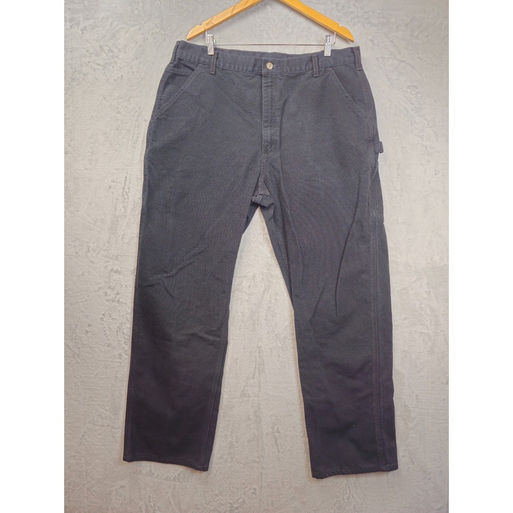 Carhartt Duck Work Canvas Dungaree Fit Utility Pant Carpenter Mens 39X33 Black